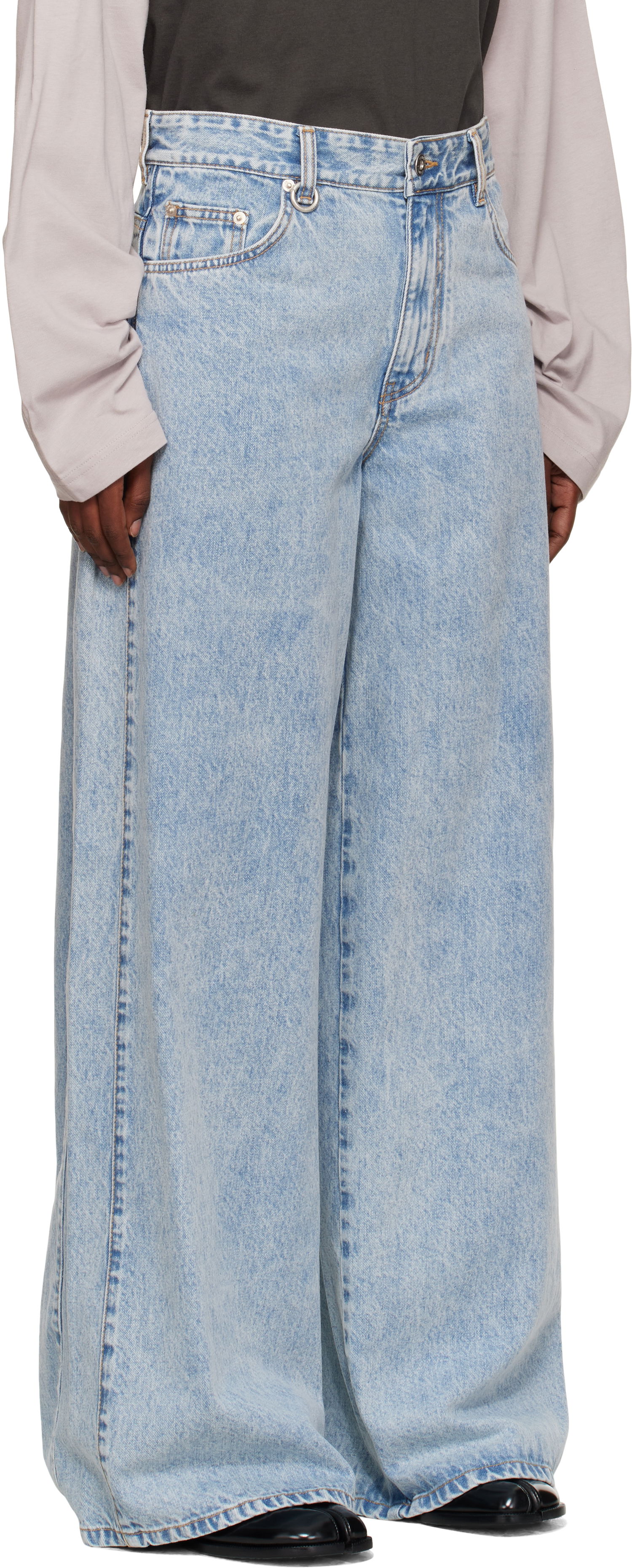 Jeans We11done We11done Oversized Low-Rise Jeans Blå | WD-DP2-25-337-W-SK, 1
