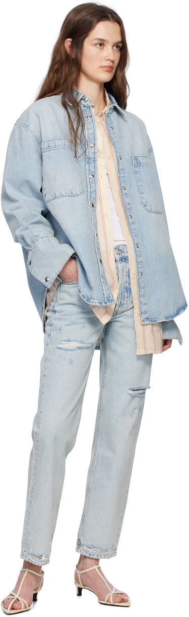 Jeans Anine Bing Anine Bing Kate Distressed Straight-Leg Jeans Blå | A-06-10615-WHD24, 3