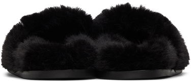 Tøj Simone Rocha Simone Rocha Embellished Furry Slippers Sort | SLD44B-W 0402, 1
