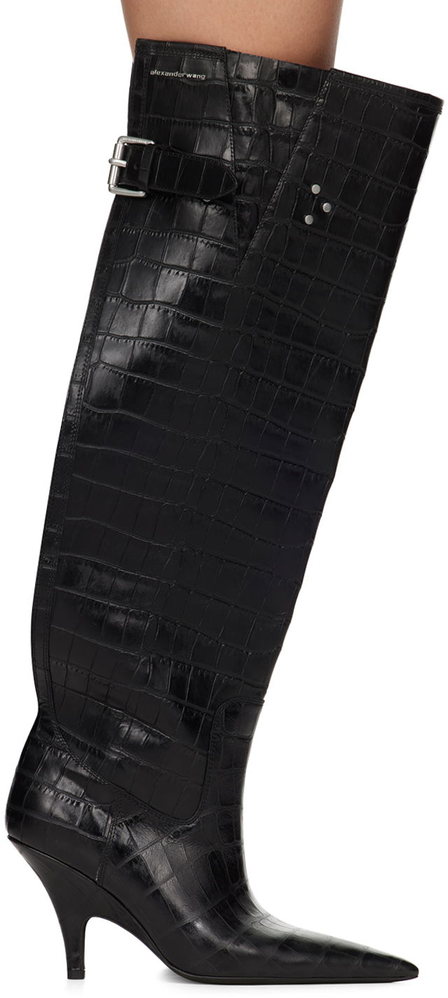 Skopleje Alexander Wang Alexander Wang Diablo Open Back Knee-High Boots Sort | 30324B030, 0