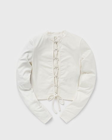 T-shirt HERON PRESTON LACE-UP LS TEE Hvid | HWAB029F23JER0010400, 0