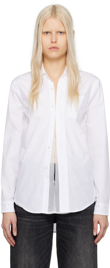 Skjorte R13 R13 Foldout Shirt Hvid | R13WR246-R339B, 0