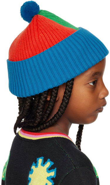 Beanie Stella McCartney Stella McCartney Kids' Colorblock Pom-Pom Beanie Flerfarvet | 8R0O37 Z0783, 2