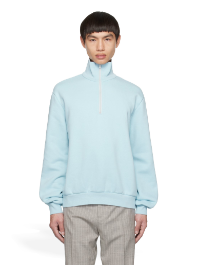 Sweatshirt Acne Studios Half-Zip Sweatshirt Blå | CI0129-
