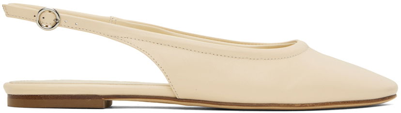 Tilbehør Aeyde Aeyde Dani Slingback Flats Beige | A11-FL-MNLR08FL15-SS24-100-007