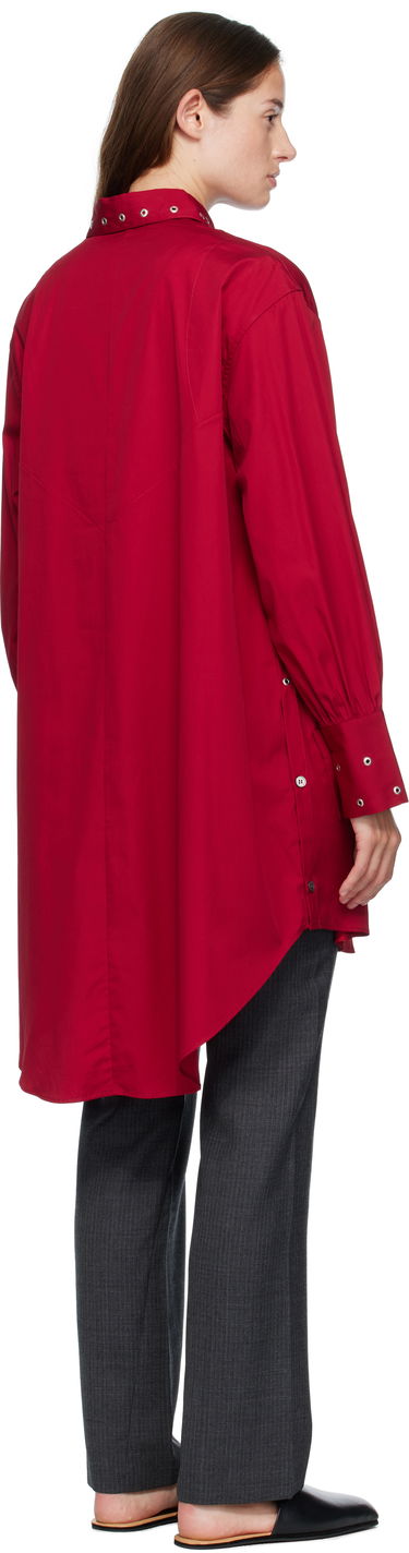 Kjole OUR LEGACY Frock Shirt Midi Dress Rød | W4257FL, 2