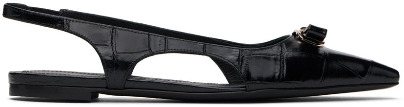 Tilbehør FERRAGAMO Ferragamo Mini Bow Slingback Flats Sort | 01H658 - 768799