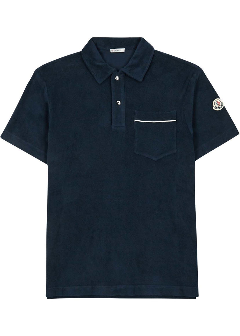 Polo skjorte Moncler Terry Polo Shirt Mørkeblå | I10918A00017899VV778