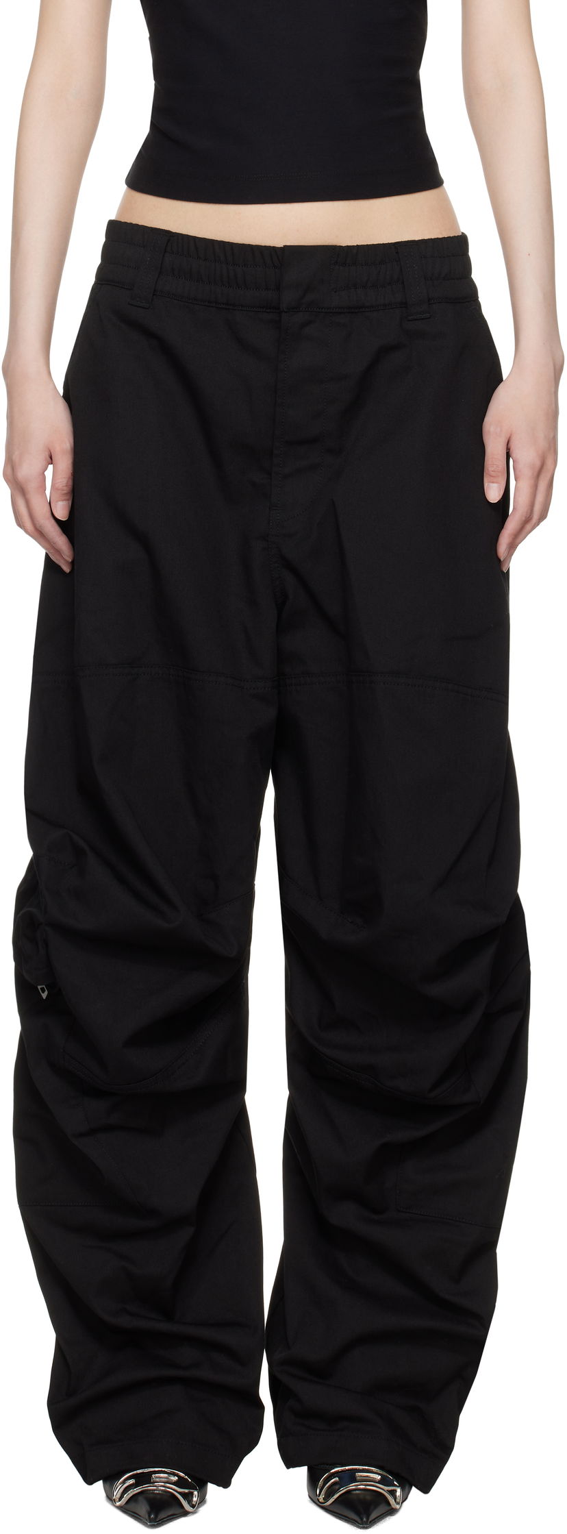 Cargo bukser Diesel P-Arne-Fem-P2 Cargo Pants Sort | A15324 0AJEB