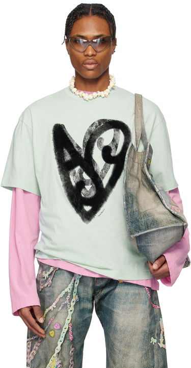 T-shirt Acne Studios Acne Studios Printed T-Shirt Grøn | CL0344-, 0