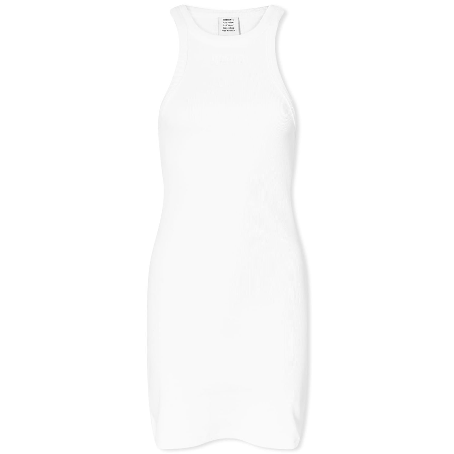 Kjole VETEMENTS Racing Tank Top Dress Hvid | WE64DR440W, 0