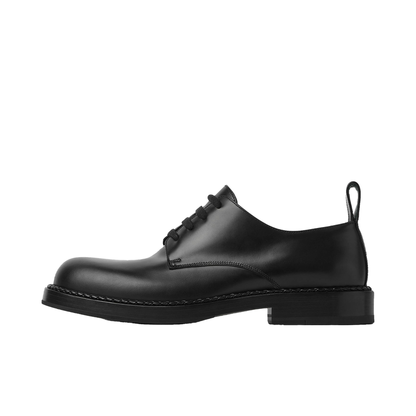 Sneakers og sko Bottega Veneta Strut Leather Lace-Up Black Sort | 754565 V2WX0 1000