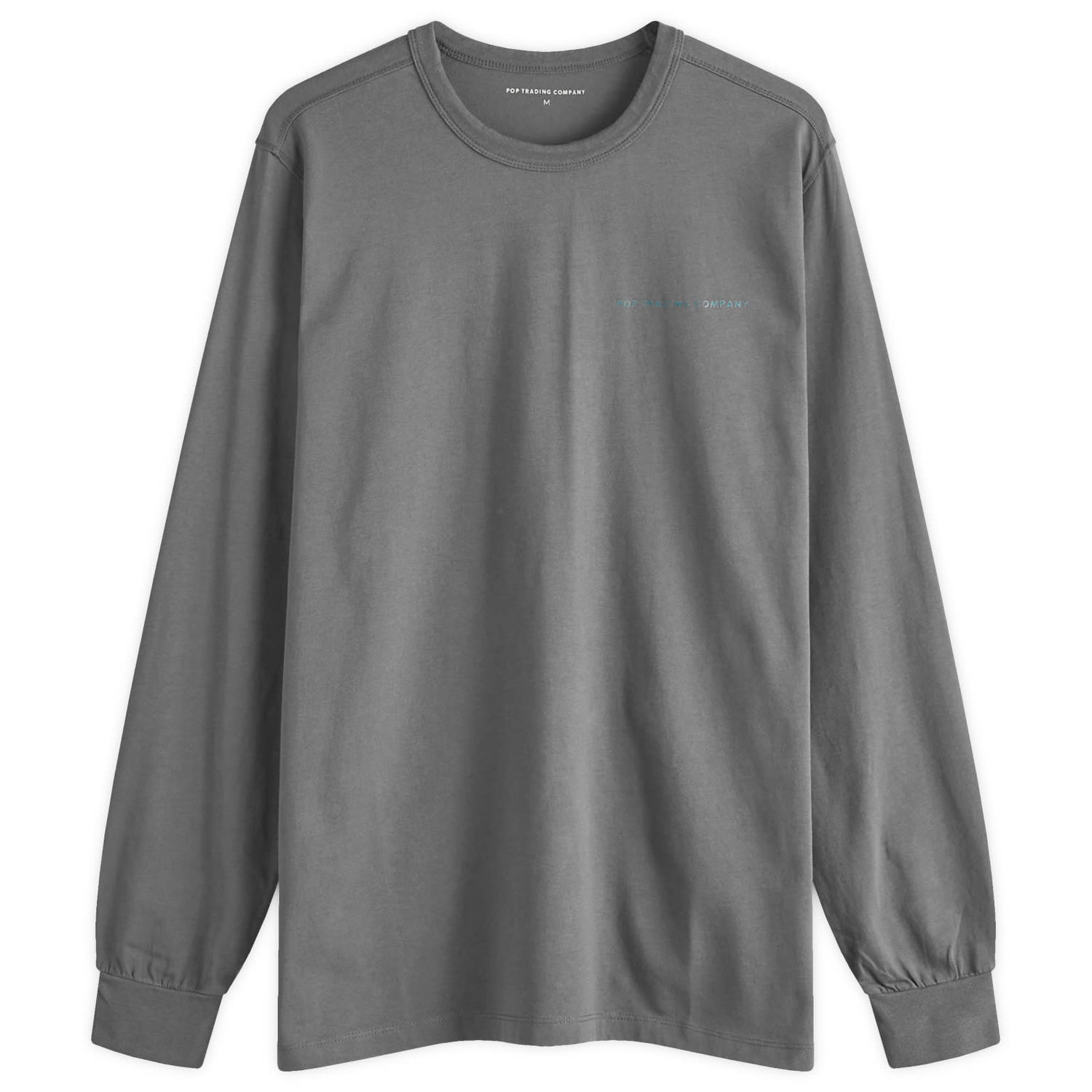 T-shirt Pop Trading Company Logo Long Sleeve T-Shirt Grå | POPAW24-02-018, 0