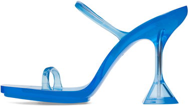 Tilbehør Amina Muaddi Amina Muaddi Brito Slipper Heeled Sandals Blå | 11S333535BRI, 2