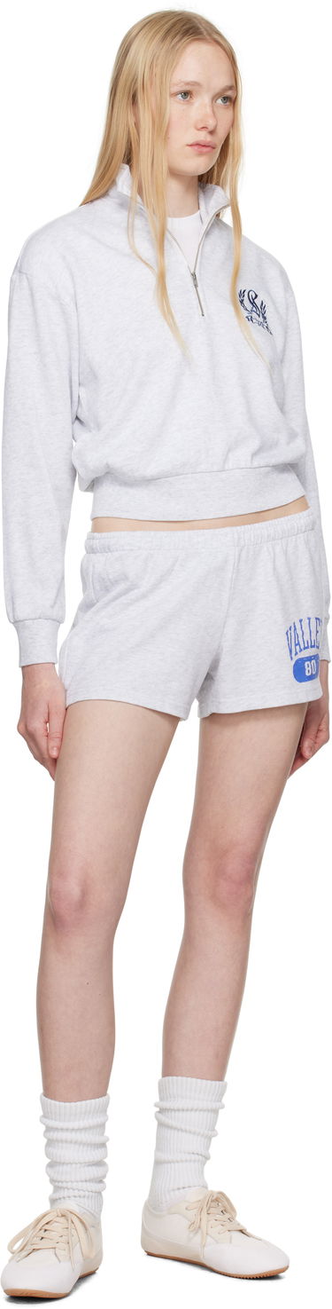 Sweater SKIMS SKIMS Lightweight Fleece Shrunken Quarter Zip Sweatshirt Grå | PL-PLO-8155W, 3