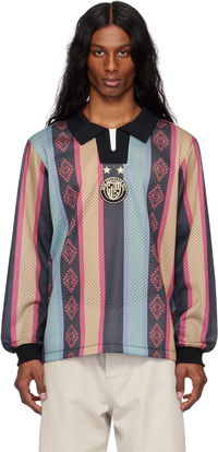 Andersson Bell Navajo Stripe Long Sleeve Polo