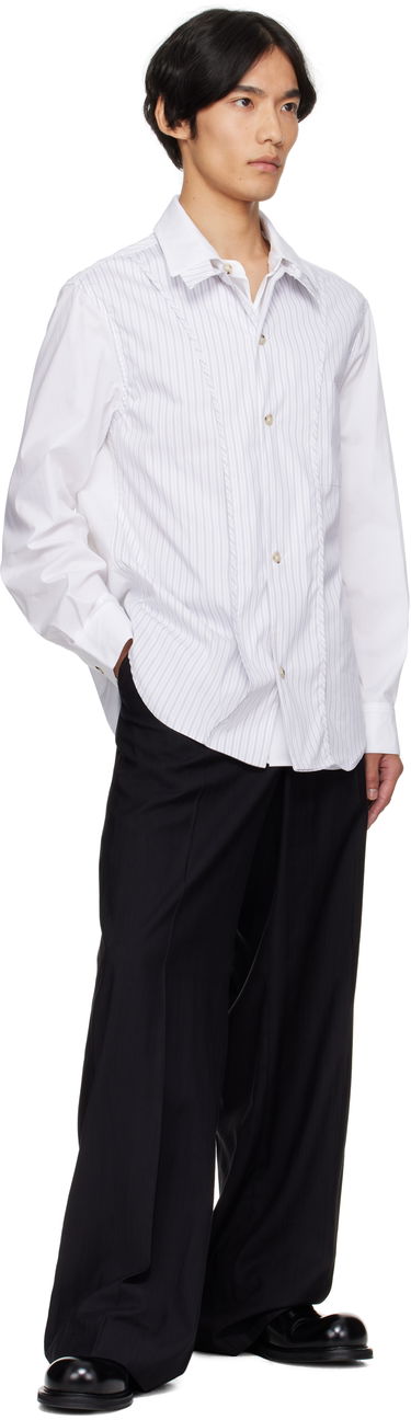 Skjorte Andersson Bell Andersson Bell Open Collar Layered Shirt Hvid | atb1341m, 3