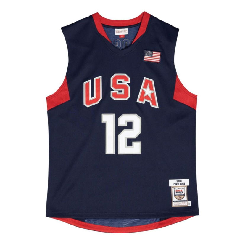 Jersey Mitchell & Ness Mitchell & Ness Team USA Chris Bosh 2008 Authentic Jersey Blå | AJY44386-USA08CBONAVY