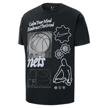T-shirt Nike Max90 Brooklyn Nets Courtside T-Shirt Sort | HQ0625-010, 1