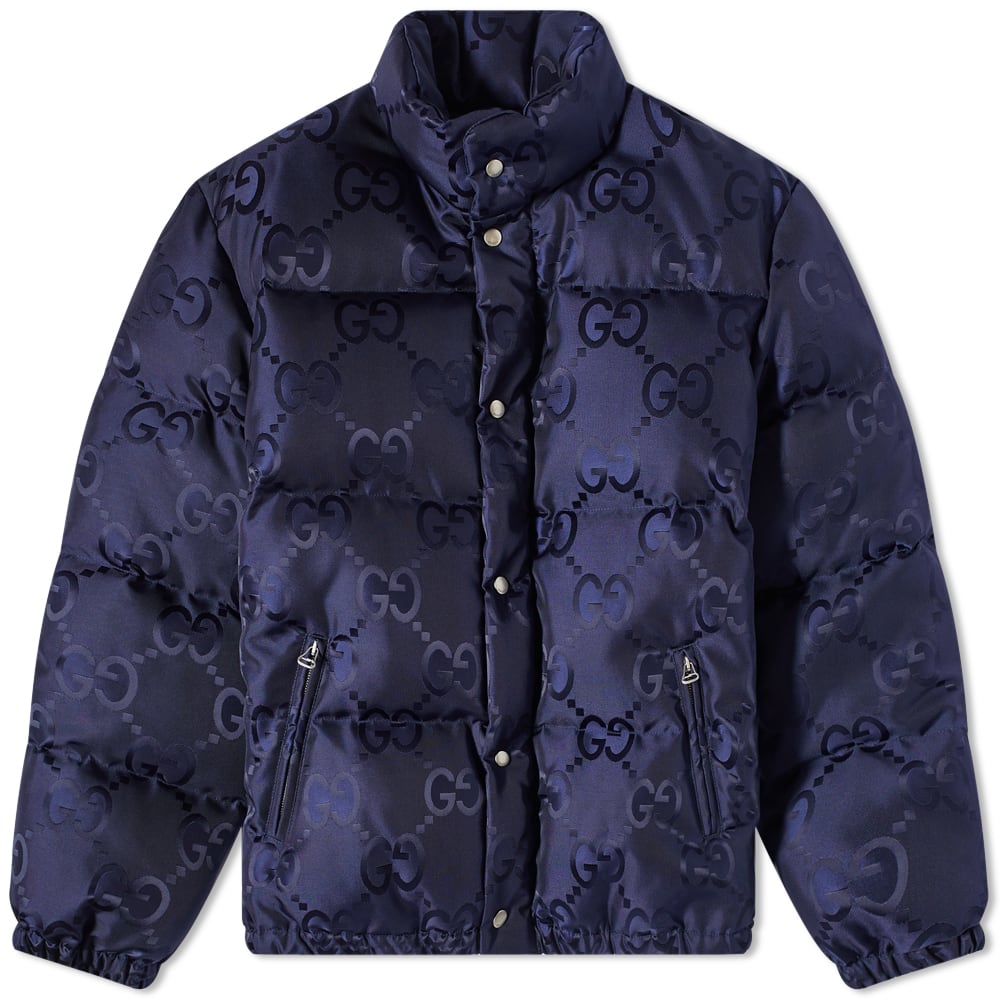 Puffer jakke Gucci Horse Bit Monogram Harrington Jacket Mørkeblå | 694161-Z8A53-4348, 0