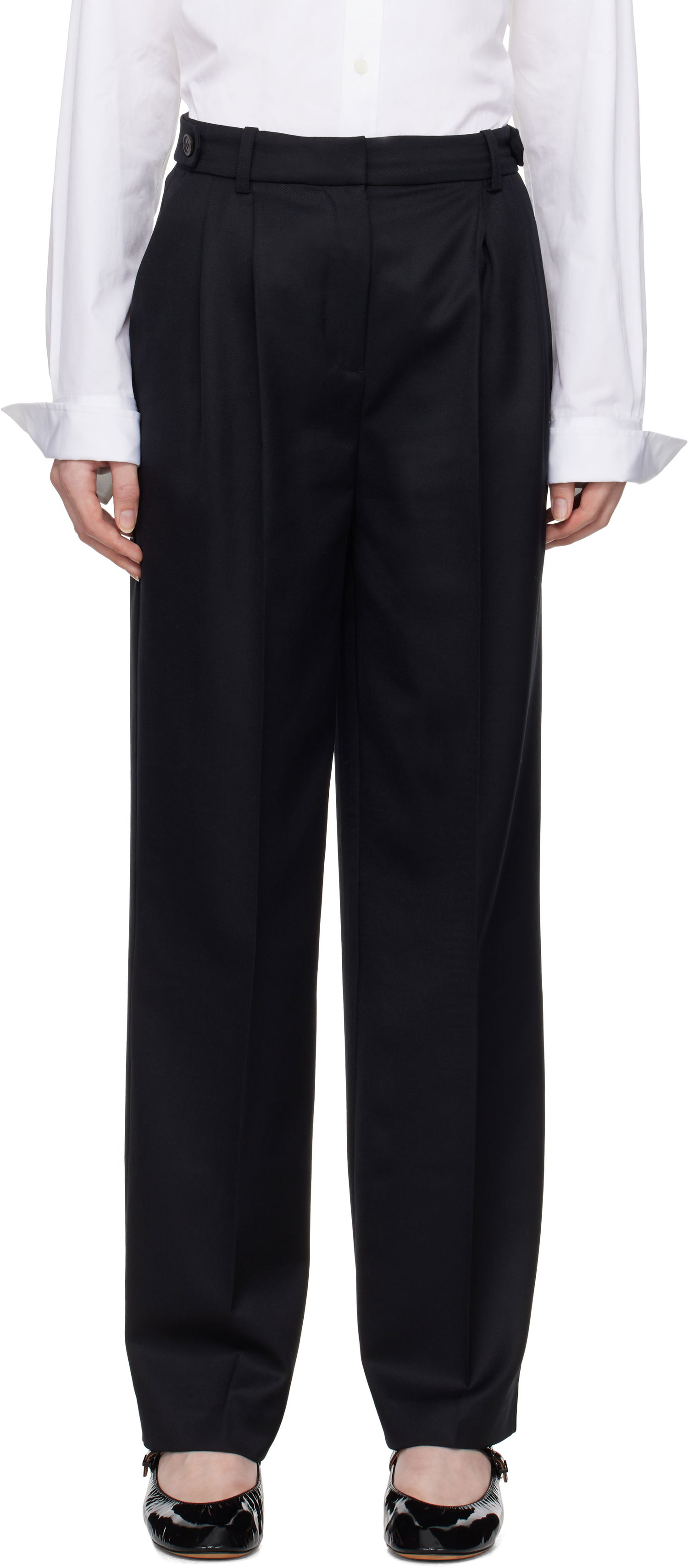 Bukser A.P.C. A.P.C. Joseon Pleated Trousers Sort | WOAPO-F08475, 0