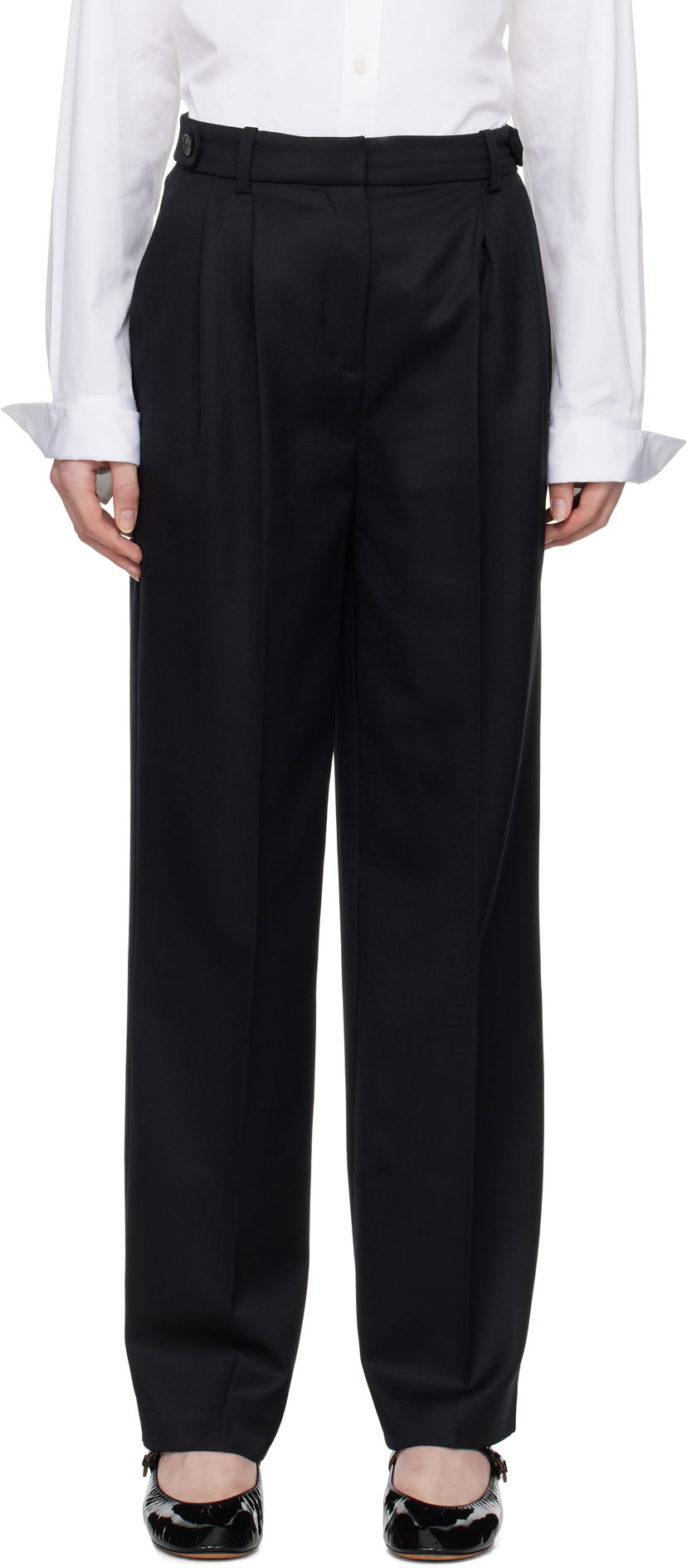 Bukser A.P.C. A.P.C. Joseon Pleated Trousers Sort | WOAPO-F08475