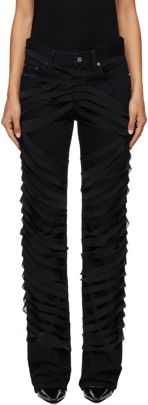 Jeans Helmut Lang Ribbons Decorated Worker Pants Sort | O06DW201