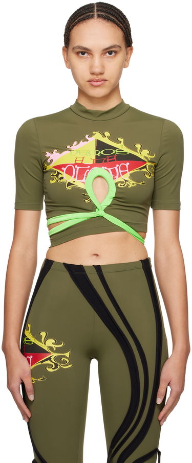 Crop top Ottolinger Ottolinger Wrap T-Shirt Grøn | 500904, 0