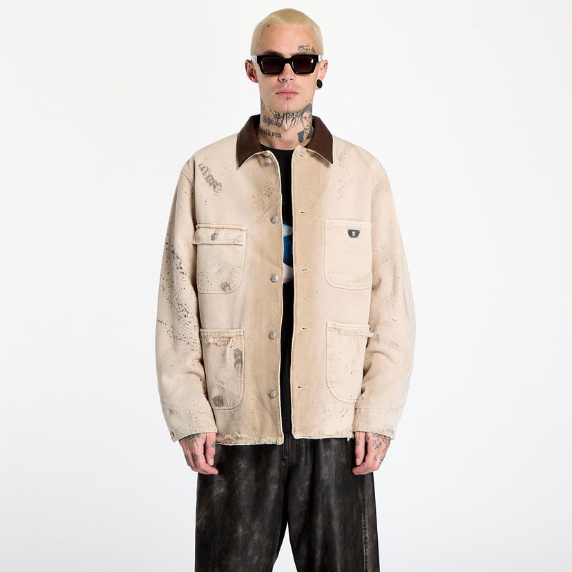 Jakke MISBHV Marfa Twill Work Jacket Beige | 251M418