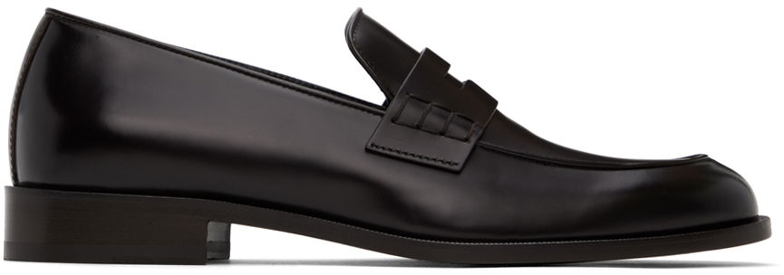 Tøj Giorgio Armani Giorgio Armani Leather Loafers Sort | X2A402_XF294_158, 0