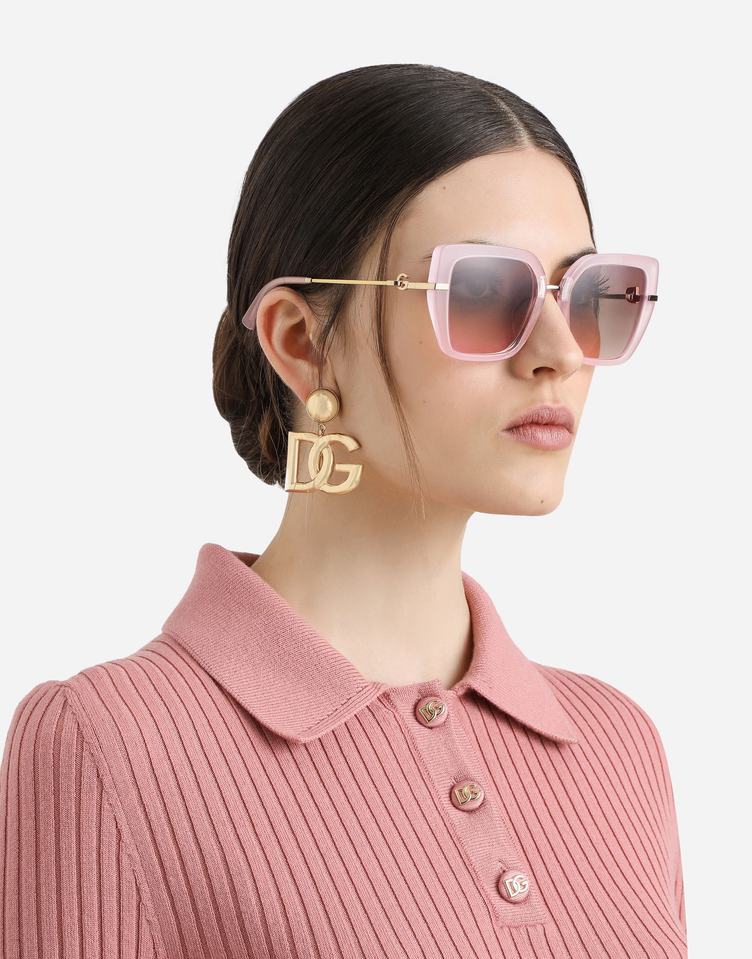 Solbriller Dolce & Gabbana Dolce & Gabbana DG Flip Sunglasses Lyserød | VG4474VP6119V000, 1