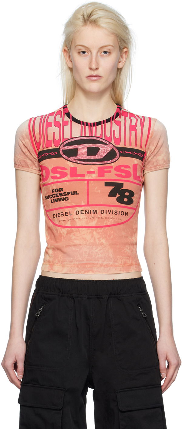 T-shirt Diesel T-Uncutie-Long-N8 T-Shirt Lyserød | A12829 0THAH, 0