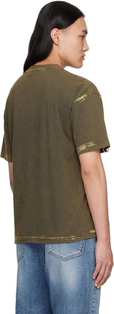 T-shirt We11done We11done Pierced T-Shirt Grøn | WD-TT0-25-770-U-CH, 2