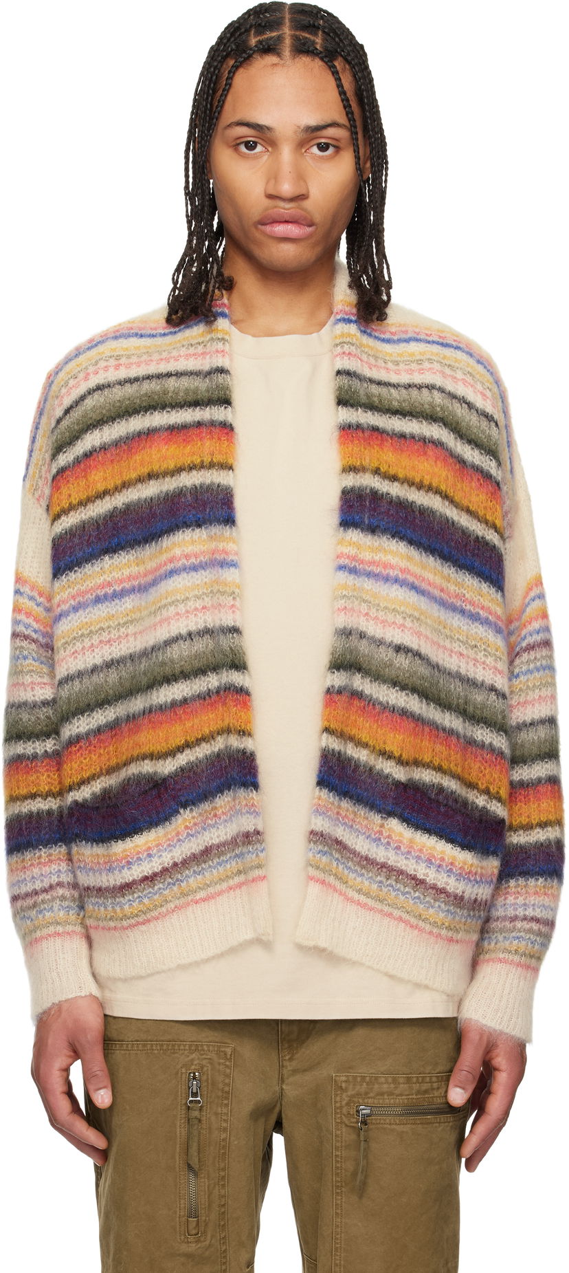 Sweater ISABEL MARANT Isabel Marant Danah Striped Open Cardigan Flerfarvet | 25PCA0014HA-C1L09H