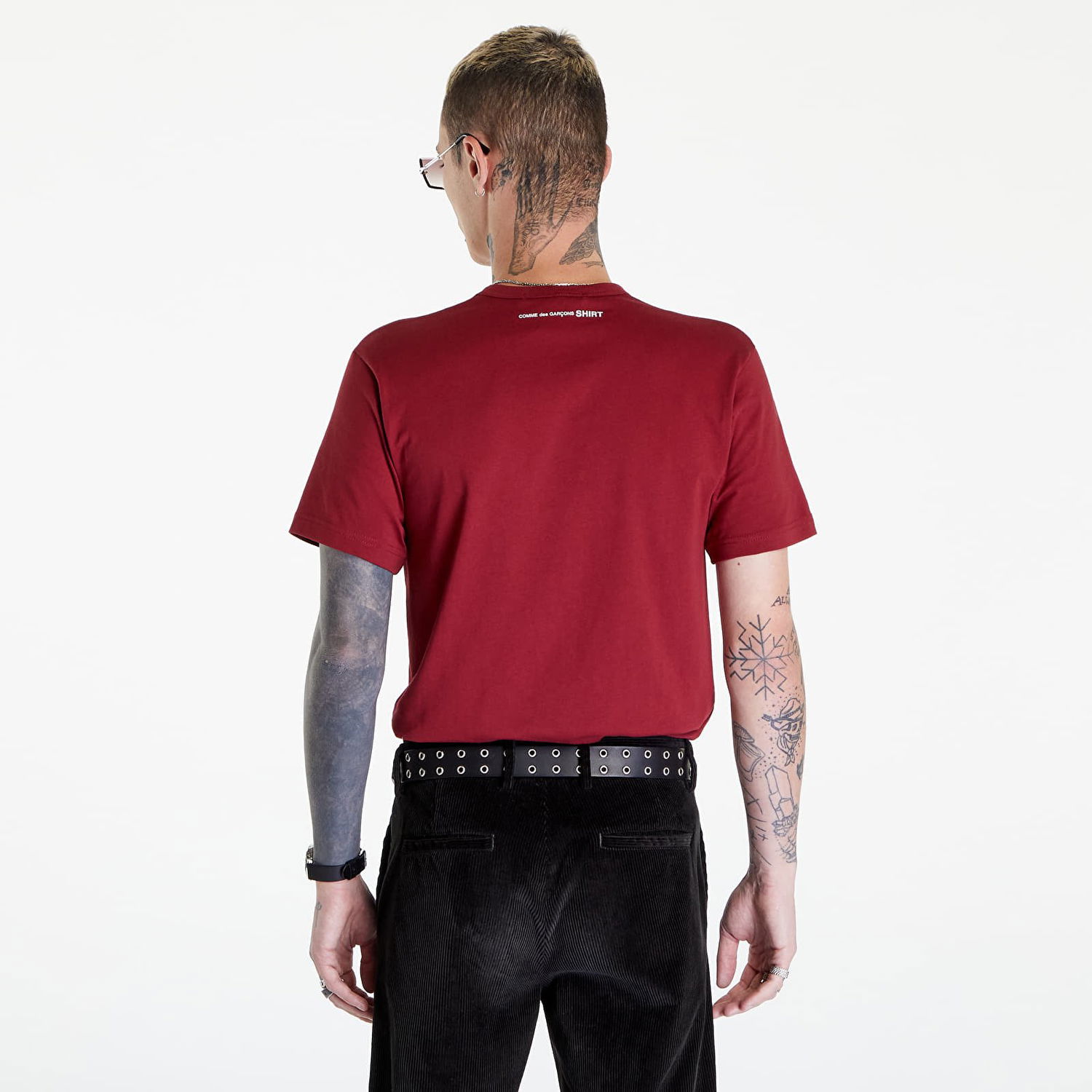 T-shirt Comme des Garçons SHIRT Knit T-Shirt Bourgogne | FJ-T016, 0