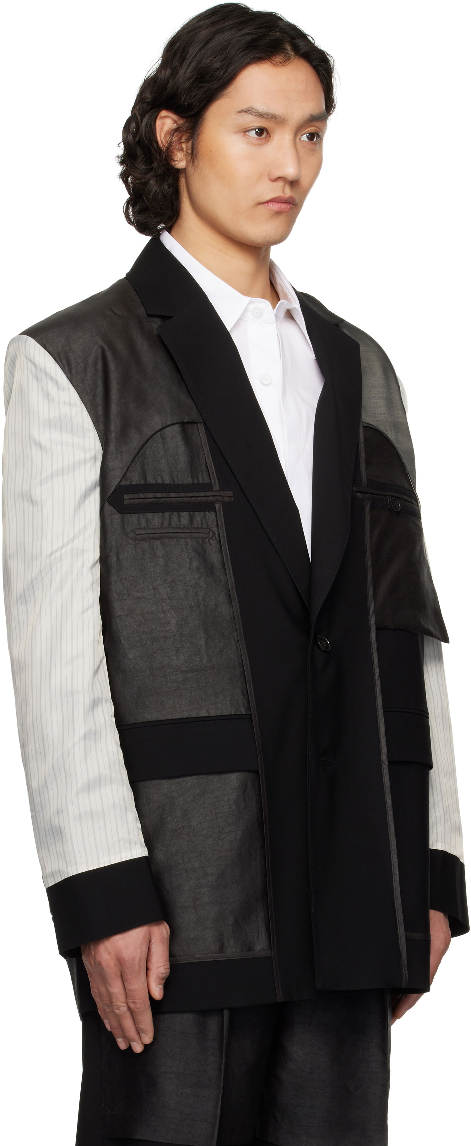 Frakker Feng Chen Wang Feng Chen Wang Deconstruction Patchwork Blazer Sort | FUS19JK02, 1
