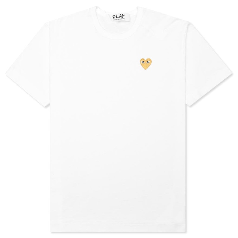 T-shirt Comme des Garçons Play Heart T-Shirt Hvid | AZ-T216-051-4 / P1T216-4