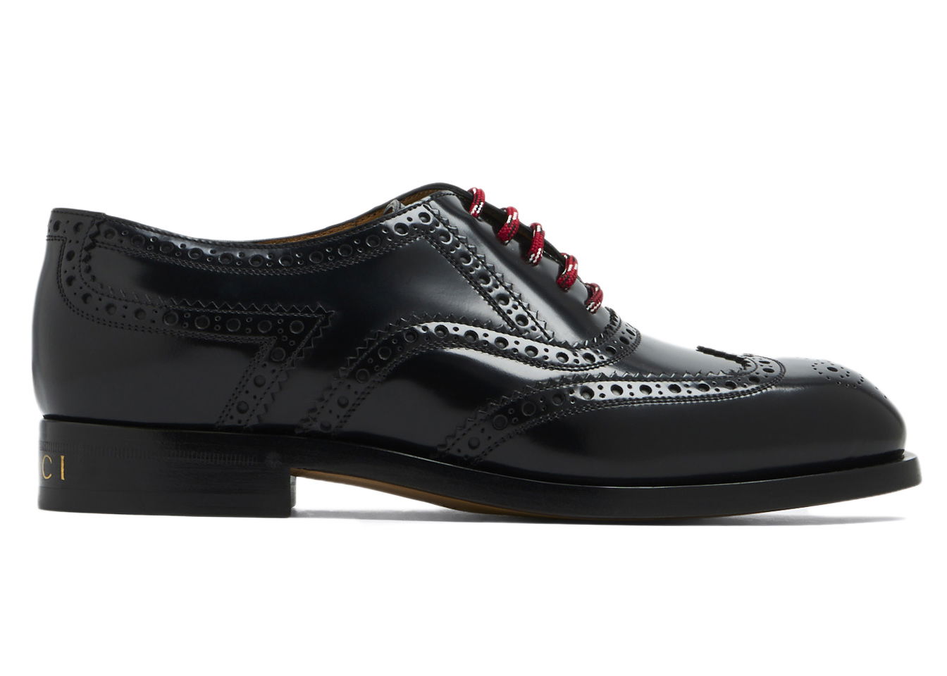 Sneakers og sko Gucci Lace Up Shoes Black Red Sort | 723694 DS800 1000, 0