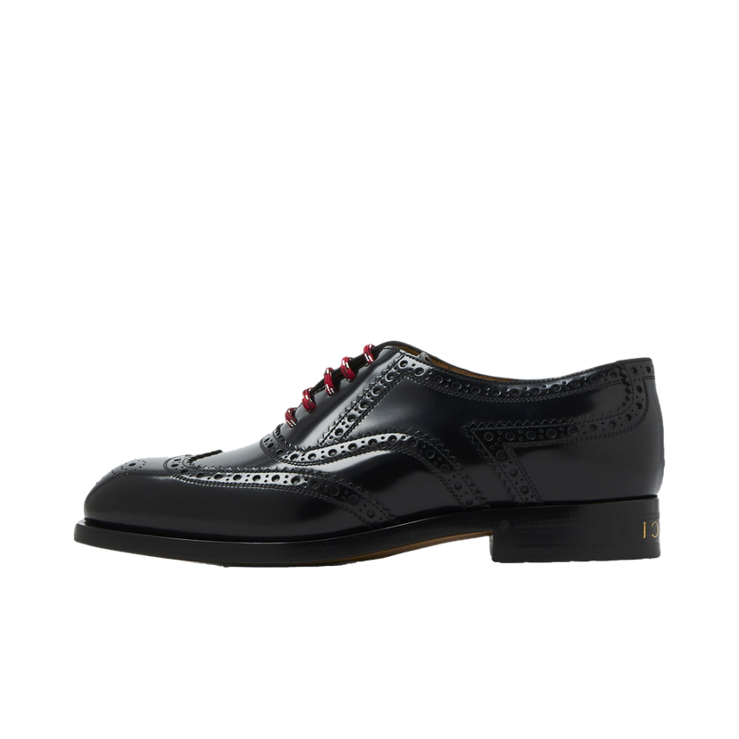 Sneakers og sko Gucci Lace Up Shoes Black Red Sort | 723694 DS800 1000