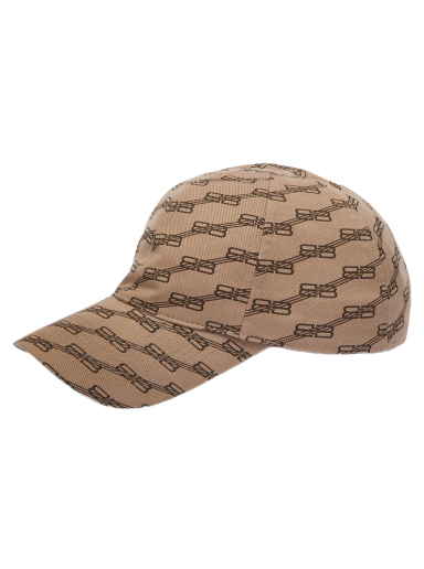 Kasket Balenciaga BB Monogram Logo Cap Beige | 704104-410B2-9764