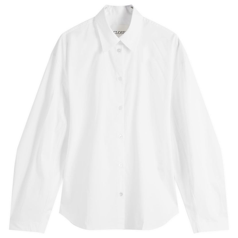 Skjorte CLOSED Closed Pleated Sleeve Shirt, Size X-Small Hvid | C94202-25E-22