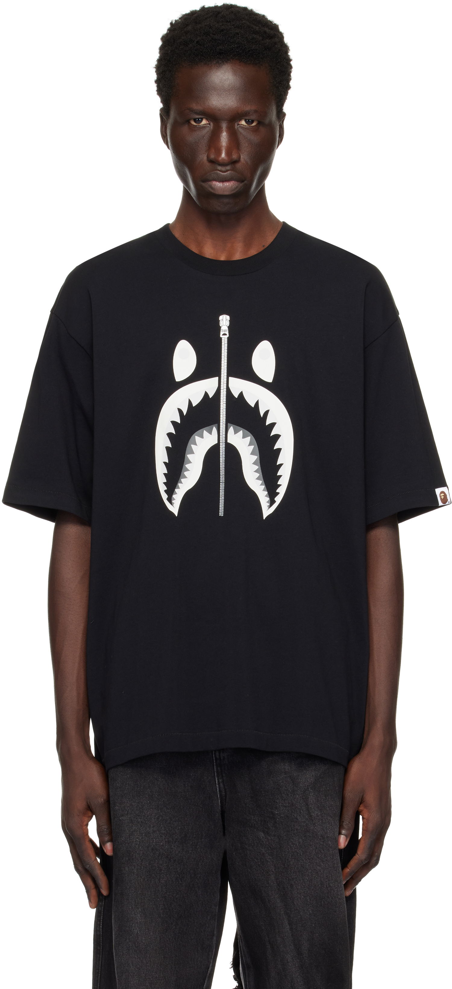 T-shirt BAPE Shark #1 Graphic T-Shirt Sort | 001TEK701311M, 0