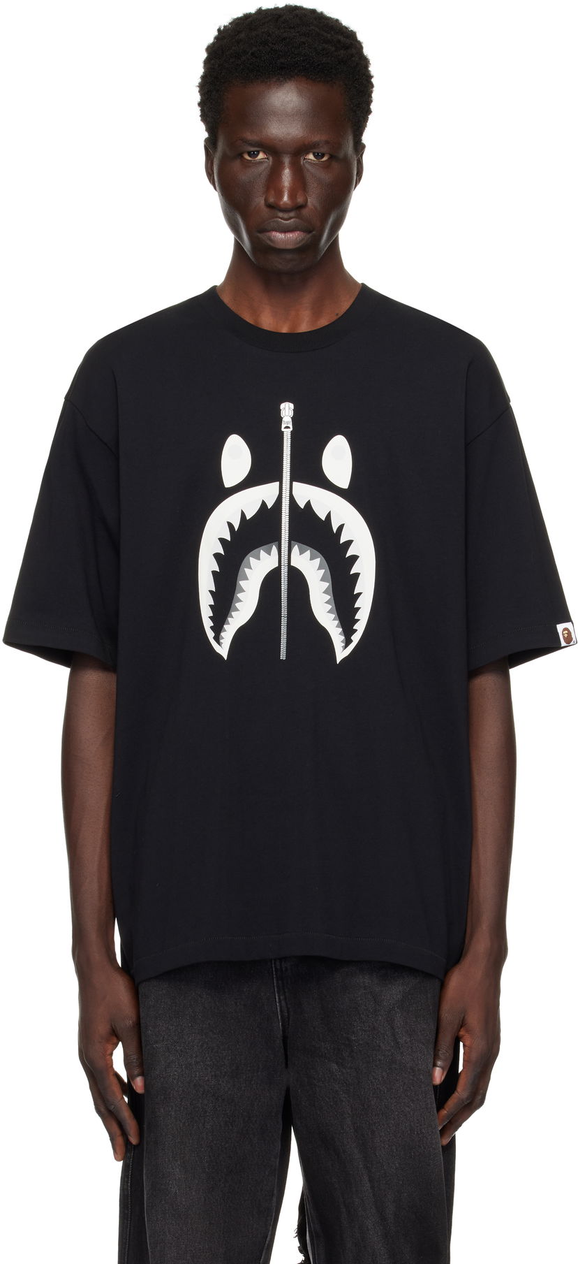 T-shirt BAPE Shark #1 Graphic T-Shirt Sort | 001TEK701311M