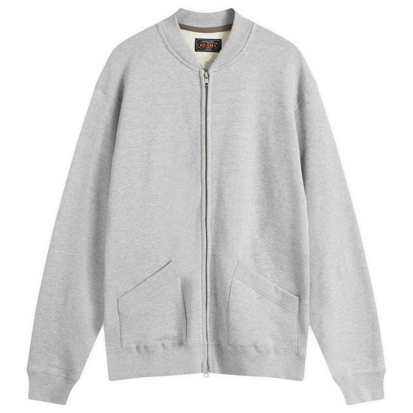 Sweater BEAMS Beams Plus Jersey Zip Bomber Jacket Grå | 3813-0193-048-15