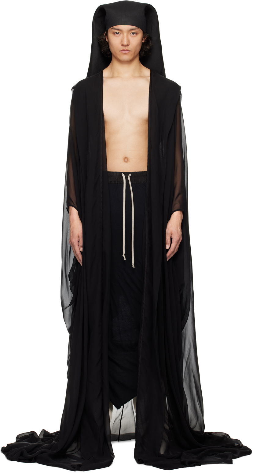 Frakker Rick Owens Rick Owens Hollywood Allahnah Long Coat Sort | RR01E5903 S