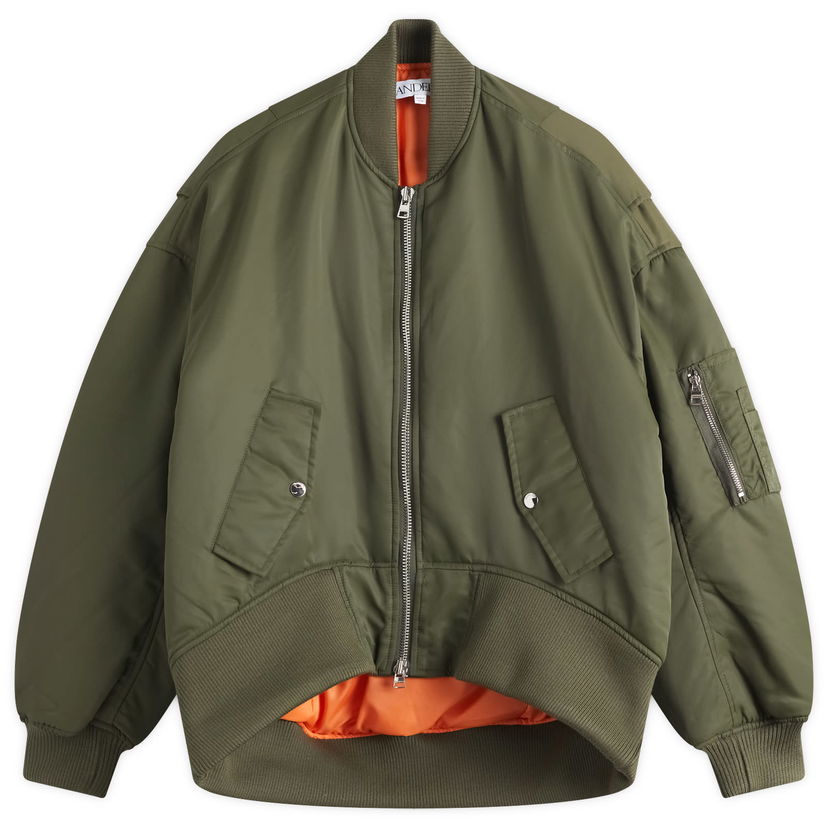 Bomberjakke JW Anderson JW Anderson Oversized Curved Hem Bomber Jacket, Size 10 Grøn | JK0381-PG1696-595