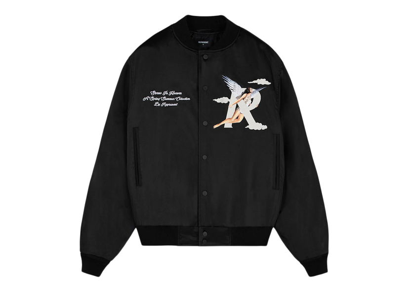 Bomberjakke Represent Clo Represent Storms In Heaven Souvenir Bomber Black Sort | M01228-01