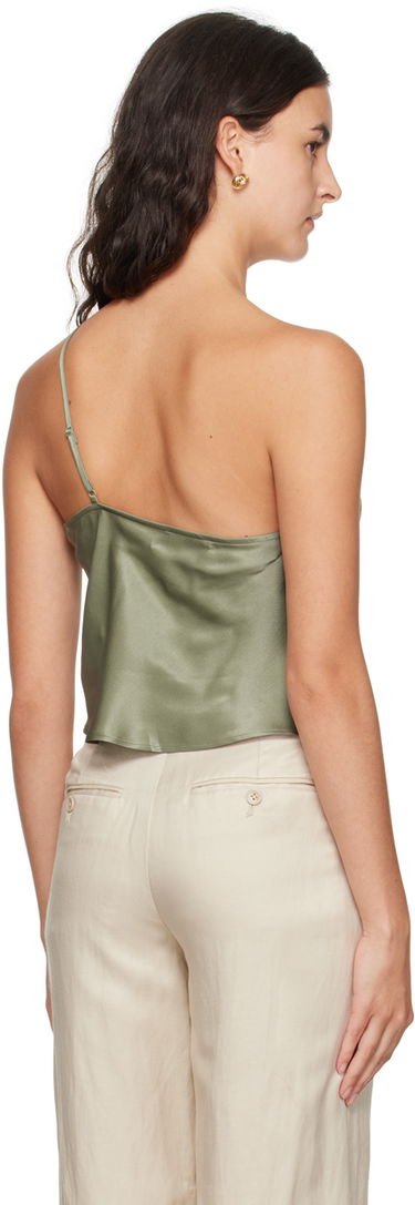 Tanktop Anine Bing Mandy One-Shoulder Silk Camisole Grøn | A-07-2793-340, 2