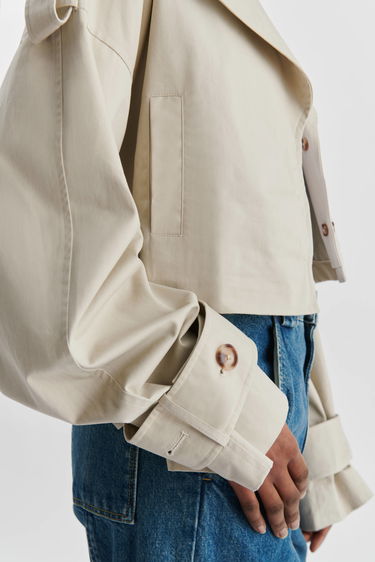 Frakker AXEL ARIGATO Gaia Cropped Trench Coat Beige | A2130001, 5