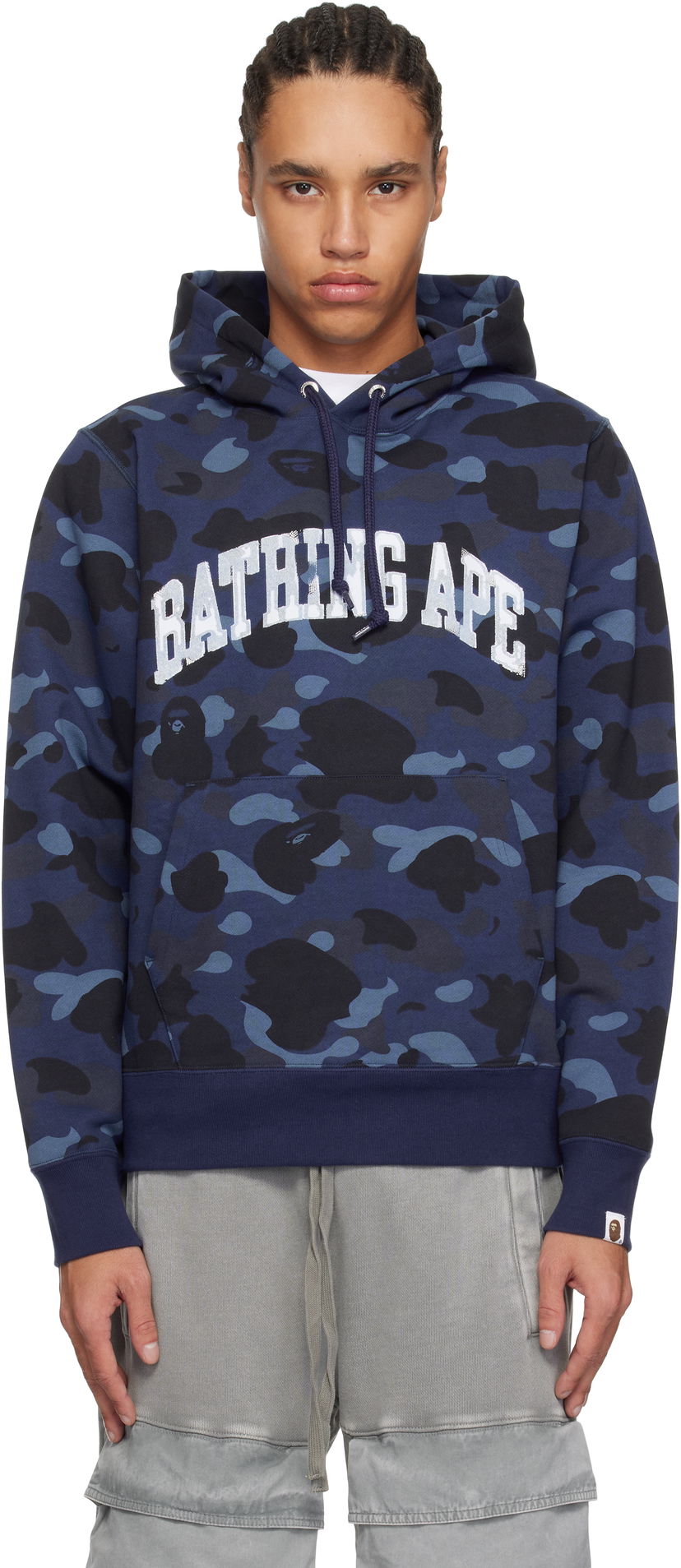 Sweatshirt BAPE BAPE Camo Pullover Hoodie Blå | 001PPK801011M
